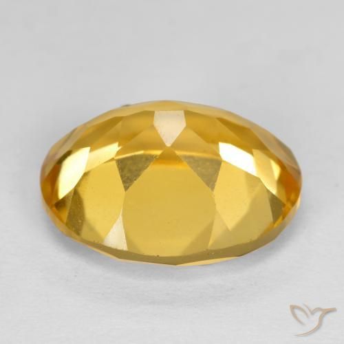 9,17 ctw natürlicher Golden Citrin, Oval, VVS-VS