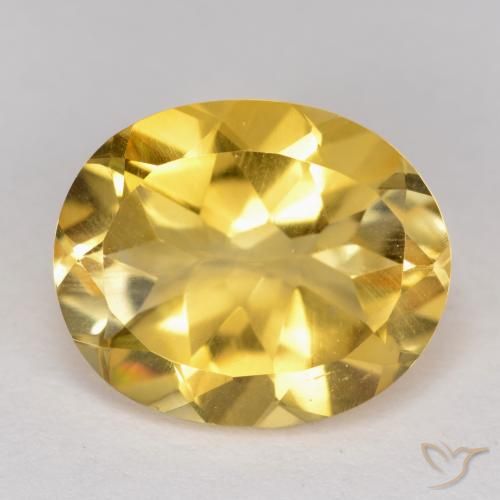 4.28ct Natürlicher Mittelgold Citrin, Oval, VS
