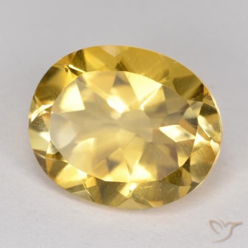 9,17 ctw natürlicher Mittelgold Citrin, Oval, VS