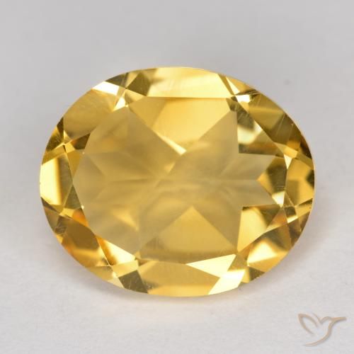 4.08ct Natürlicher gold-orange Citrin, Oval, VS