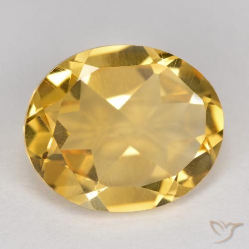 9,17 ctw natürlicher gold-orange Citrin, Oval, VS