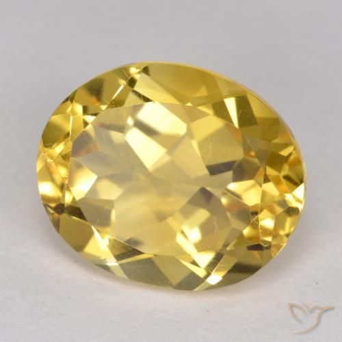 9,17 ctw natürlicher Mittelgold Citrin, Oval, VS