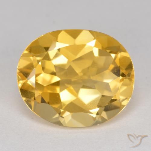 4.13ct Natürlicher gold-orange Citrin, Oval, VS