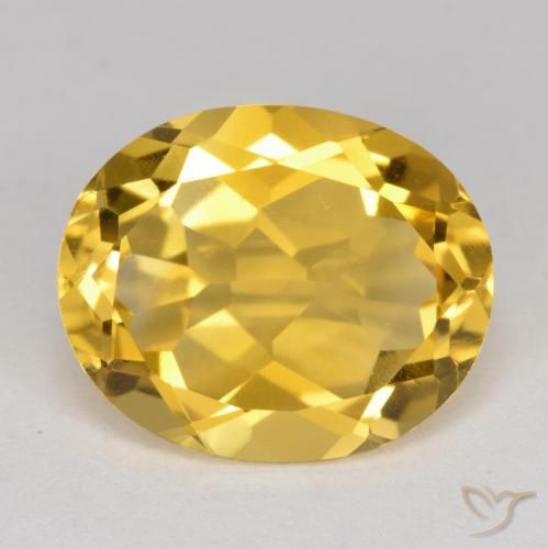 4.34ct Natürlicher Mittelgold Citrin, Oval, VS