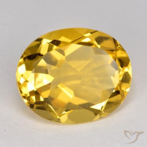 9,17 ctw natürlicher Mittelgold Citrin, Oval, VS