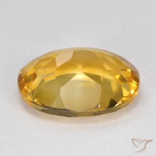 9,17 ctw natürlicher Tiefes Goldorange Citrin, Oval, VVS-VS