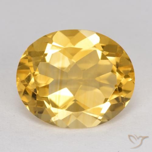 4.14ct Natürlicher gold-orange Citrin, Oval, VS