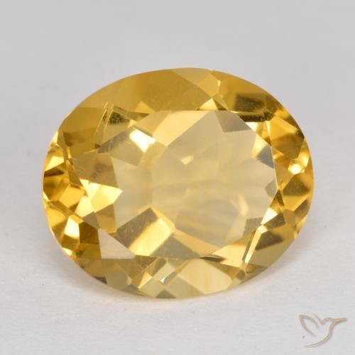 9,17 ctw natürlicher gold-orange Citrin, Oval, VS