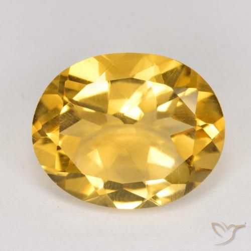 4.08ct Natürlicher Mittelgold Citrin, Oval, VS