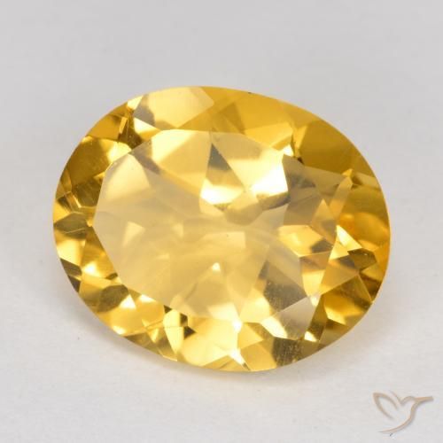 9,17 ctw natürlicher Mittelgold Citrin, Oval, VS