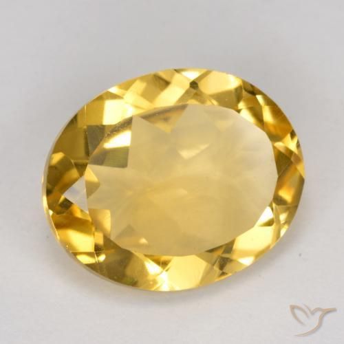 9,17 ctw natürlicher gold-orange Citrin, Oval, VVS-VS