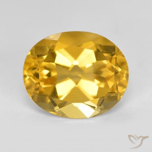 4.76ct Natürlicher Tiefes Goldorange Citrin, Oval, VS