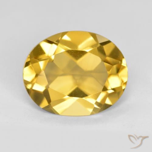 3.67ct Natürlicher gold-orange Citrin, Oval, VS