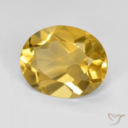 9,17 ctw natürlicher gold-orange Citrin, Oval, VS