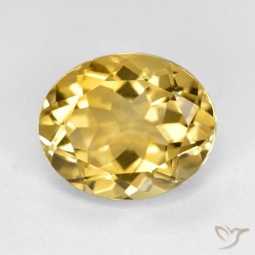 4.51ct Natürlicher Mittelgold Citrin, Oval, VS