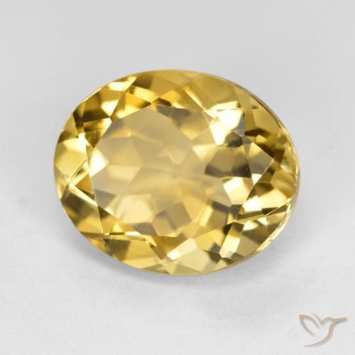 9,17 ctw natürlicher Mittelgold Citrin, Oval, VS