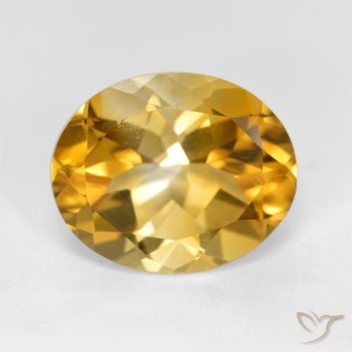 4.18ct Natürlicher Tiefes Gold Citrin, Oval, VVS-VS