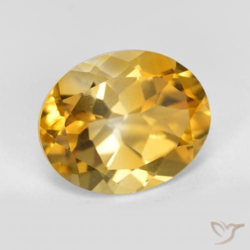 9,17 ctw natürlicher Tiefes Gold Citrin, Oval, VVS-VS