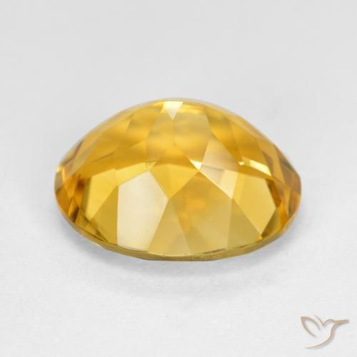 9,17 ctw natürlicher Tiefes Gold Citrin, Oval, VVS-VS