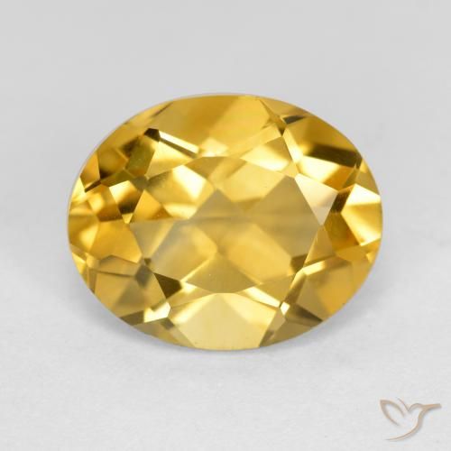 4.16ct Natürlicher Mittelgold Citrin, Oval, VS
