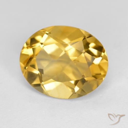 9,17 ctw natürlicher Mittelgold Citrin, Oval, VS