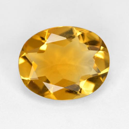 3,18 ctw natürlicher goldener Citrin, Oval Schliff, VVS-VS