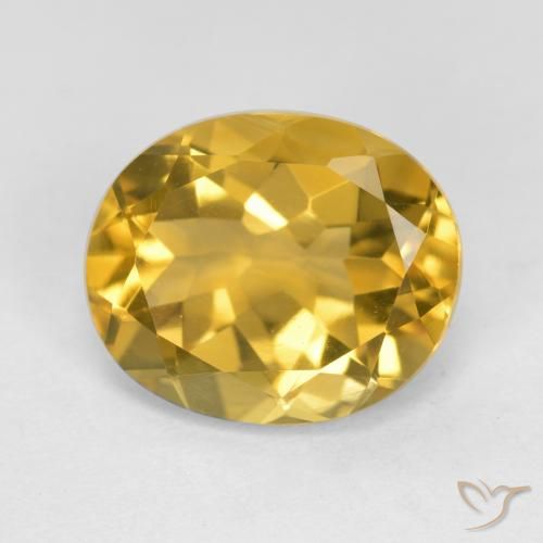 4.32ct Natürlicher gold-orange Citrin, Oval, VVS-VS
