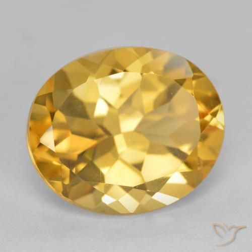 9,17 ctw natürlicher gold-orange Citrin, Oval, VS