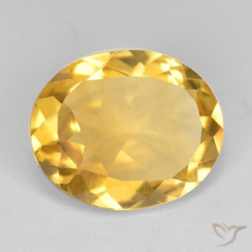 9,17 ctw natürlicher Golden Citrin, Oval, VS