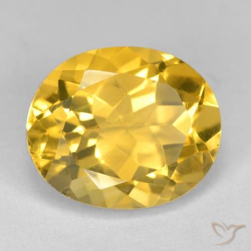 9,17 ctw natürlicher Golden Citrin, Oval, VS