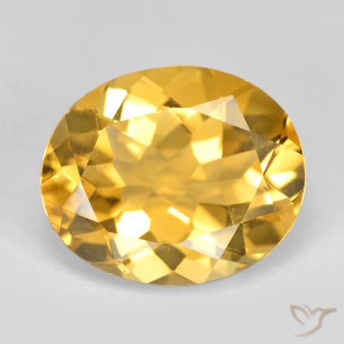 3,97 ctw natürlicher goldener Citrin, Oval Schliff, VS