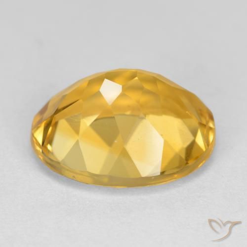 3,97 ctw natürlicher goldener Citrin, Oval Schliff, VS