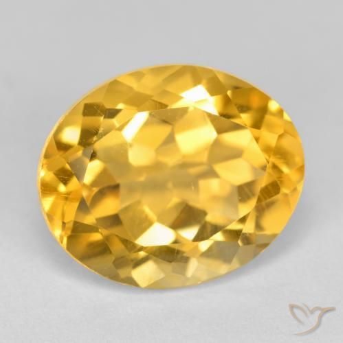 9,17 ctw natürlicher Helles Gold Citrin, Oval, VS