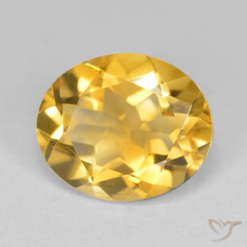 4.22ct Natürlicher gold-orange Citrin, Oval, VS