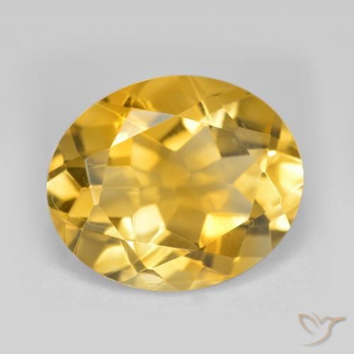 9,17 ctw natürlicher gold-orange Citrin, Oval, VS