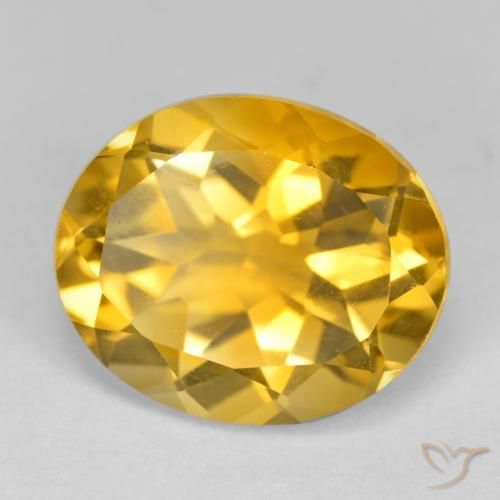4.35ct Natürlicher Helles Gold Citrin, Oval, VS