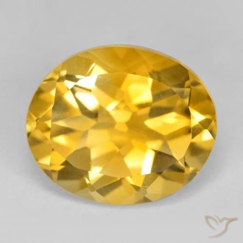9,17 ctw natürlicher Helles Gold Citrin, Oval, VS