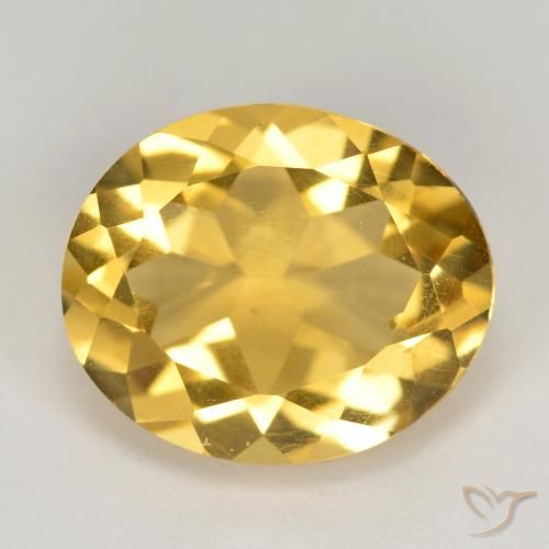 4.06ct Natürlicher gold-orange Citrin, Oval, VS