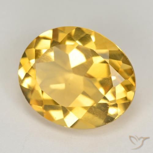 9,17 ctw natürlicher gold-orange Citrin, Oval, VS