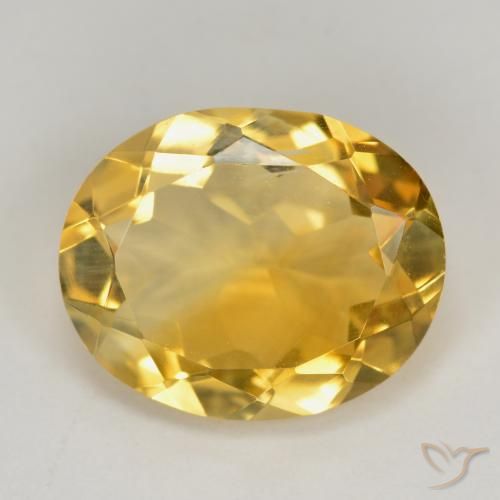 3.42ct Natürlicher Tiefes Goldorange Citrin, Oval, VS