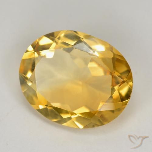 9,17 ctw natürlicher Tiefes Goldorange Citrin, Oval, VS