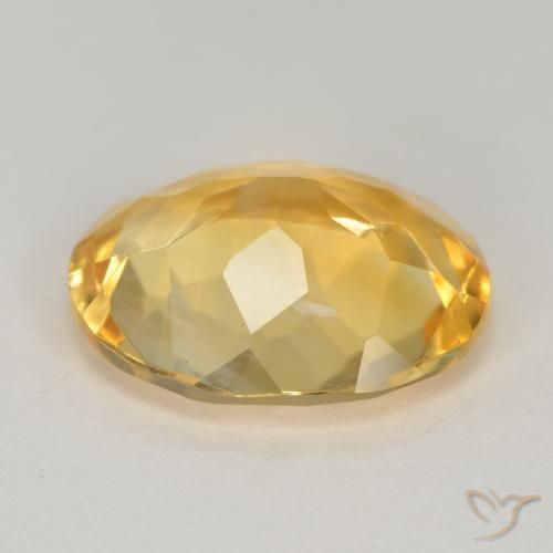 9,17 ctw natürlicher Tiefes Goldorange Citrin, Oval, VS