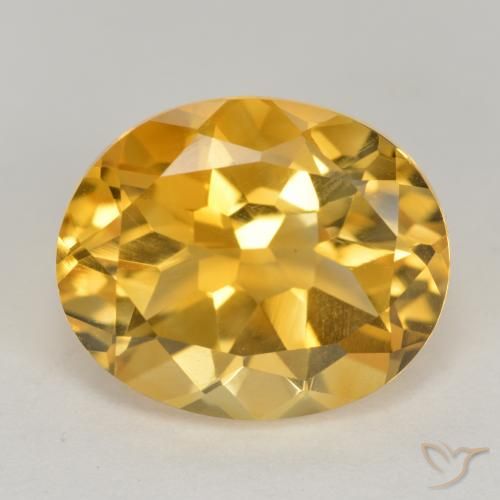 4.73ct Natürlicher Mittelgold Citrin, Oval, VS