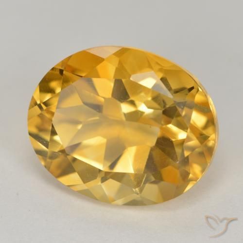 9,17 ctw natürlicher Mittelgold Citrin, Oval, VS