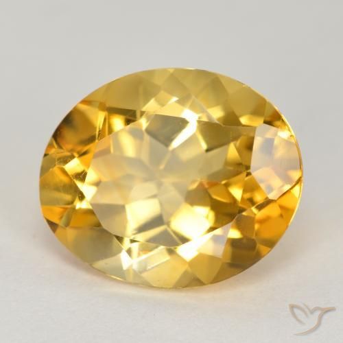 9,17 ctw natürlicher Tiefes Goldorange Citrin, Oval, VS