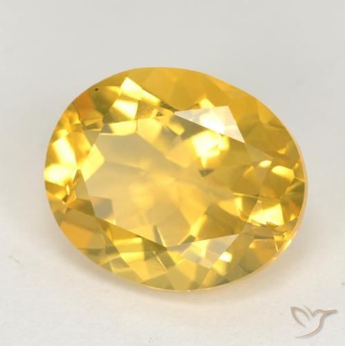 9,17 ctw natürlicher Golden Citrin, Oval, VS