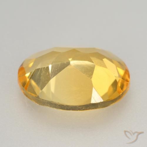 9,17 ctw natürlicher gold-orange Citrin, Oval, VVS-VS