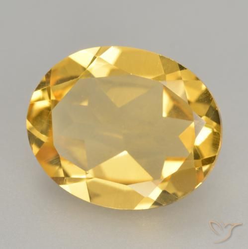 9,17 ctw natürlicher gold-orange Citrin, Oval, VVS-VS