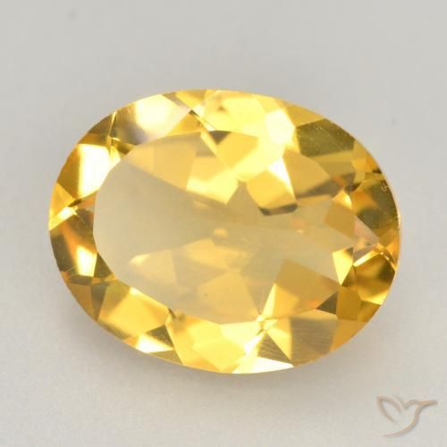 9,17 ctw natürlicher gold-orange Citrin, Oval, VVS-VS