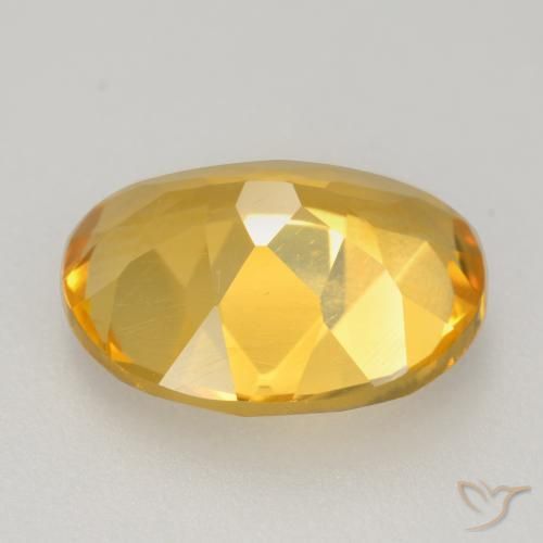 9,17 ctw natürlicher gold-orange Citrin, Oval, VVS-VS